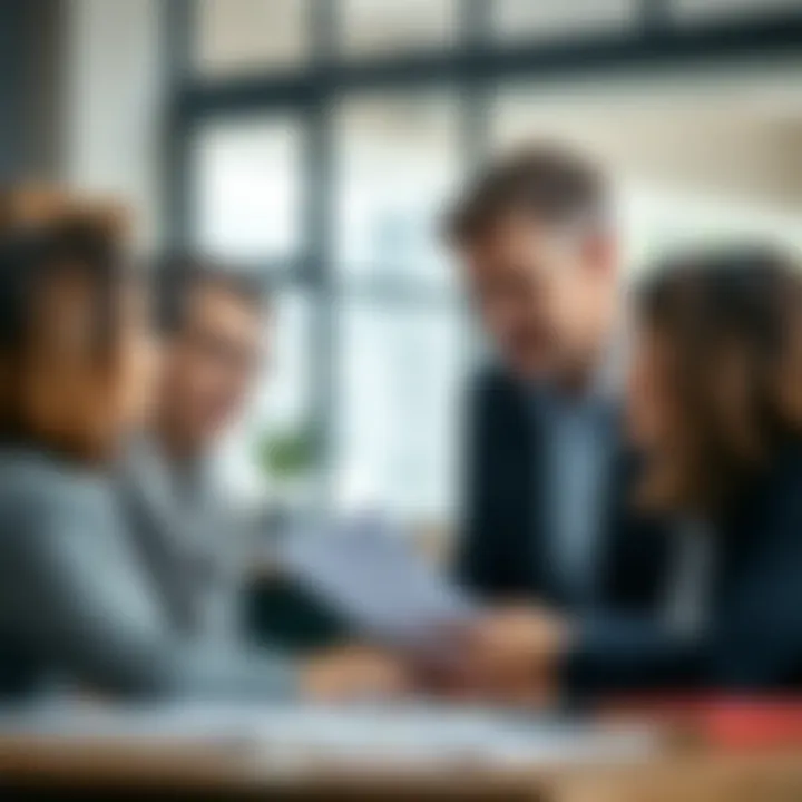 A financial advisor explaining mortgage options with a client