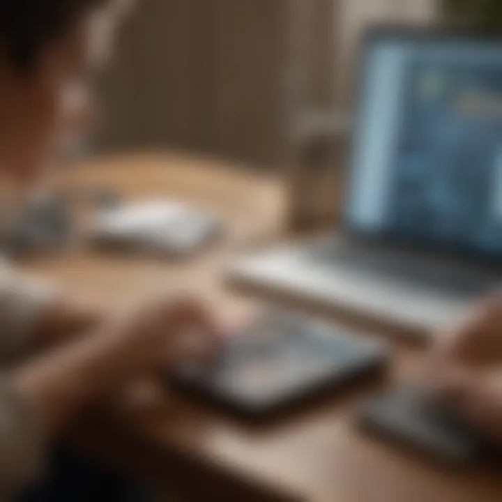 A person analyzing financial options using a home equity loan calculator on a laptop