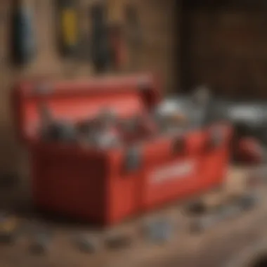 Home Repair Toolbox A toolbox with various tools for home repairs