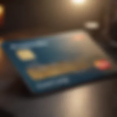 Close-up of a credit card displaying cashback rewards