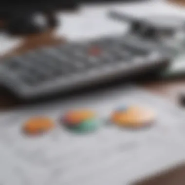 A close-up of financial documents and a calculator on a desk, symbolizing loan calculations.