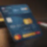 Illustration of a credit card with a rising graph