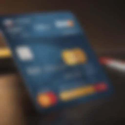 Illustration of a credit card with a rising graph