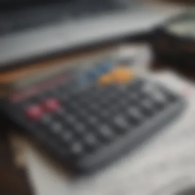 A close-up of a calculator and financial documents reflecting planning