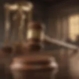 Gavel symbolizing legal proceedings in bankruptcy