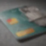 A close-up view of a Care Credit card on a healthcare bill