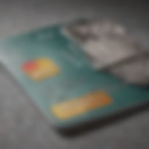 A close-up view of a Care Credit card on a healthcare bill