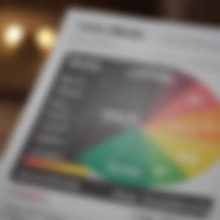 Chart showing the correlation between credit scores and loan eligibility