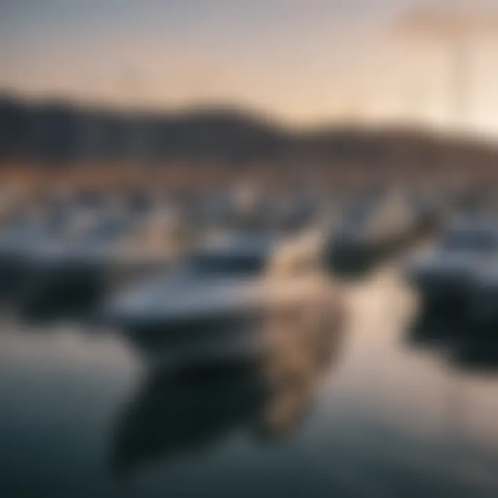 A serene marina with various boats docked, showcasing the essence of boat ownership and financing.