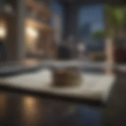 Conceptual representation of financial planning for condo down payment