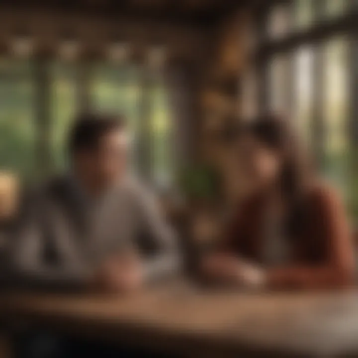 Couple discussing financial plans in a cozy setting