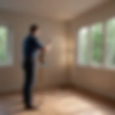 An inspector assessing a property's structural integrity.