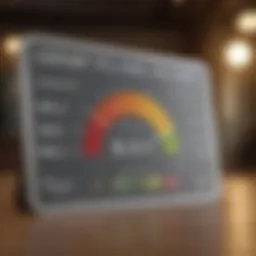 A conceptual illustration representing credit score metrics