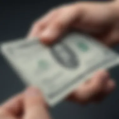 Enhanced Earnings Through Minimum Wage Increase Close-up of a hand holding a paycheck symbolizing improved earnings