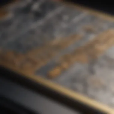 Close-up of a credit card showcasing its intricate design