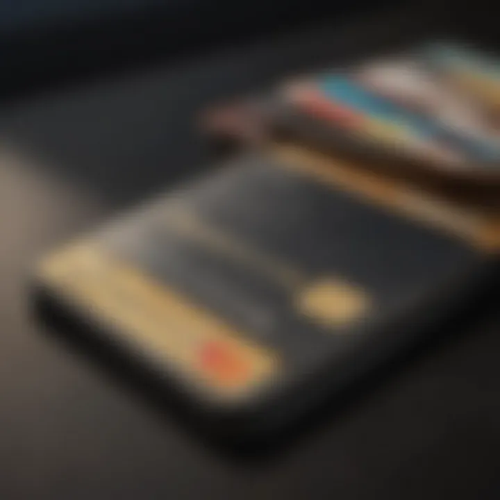 Stylish business wallet with premium credit cards