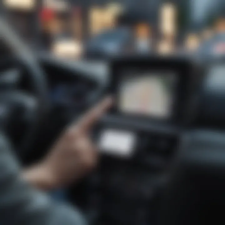 User navigating through a car listing platform on a mobile device