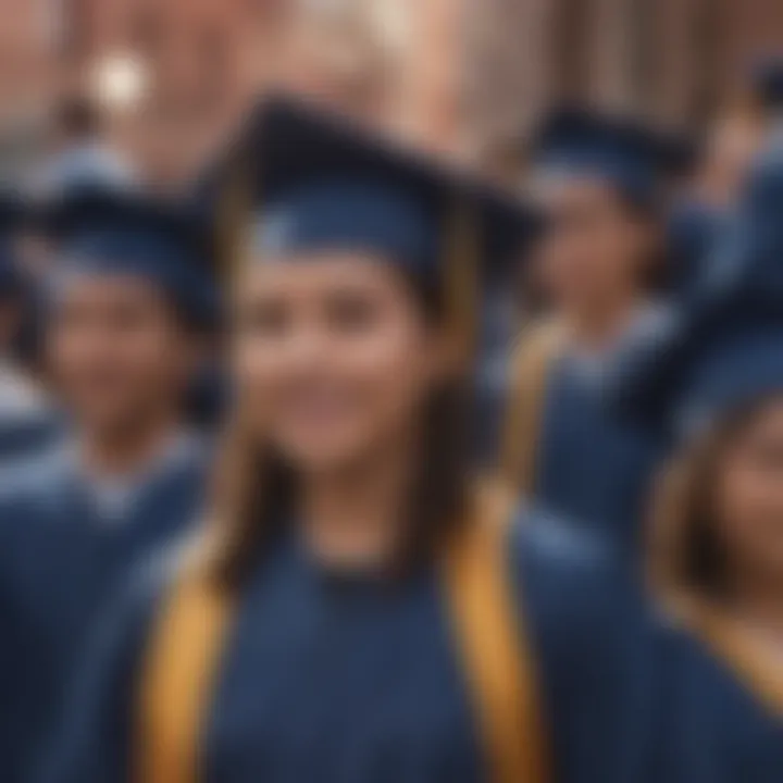 Mexican American students celebrating graduation