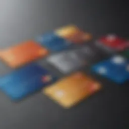 A visually striking infographic showcasing various credit card options