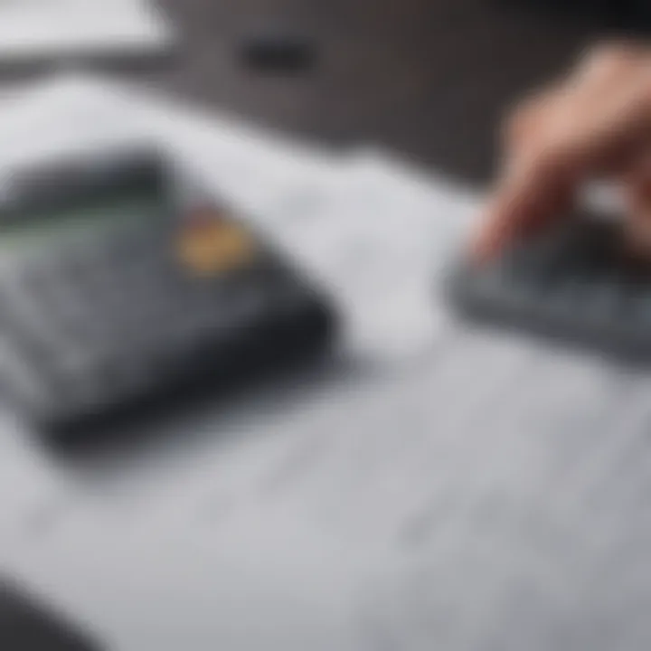 Close-up of financial documents and a calculator, symbolizing loan calculations