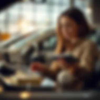 Evaluating Financing Options for Used Cars Person reviewing financing options with a calculator