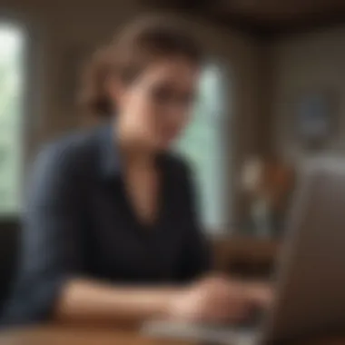 A teacher reviewing mortgage options on a laptop