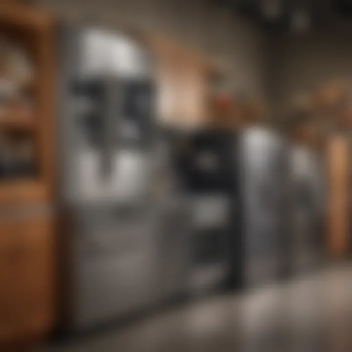 Variety of appliances showcased at Home Depot