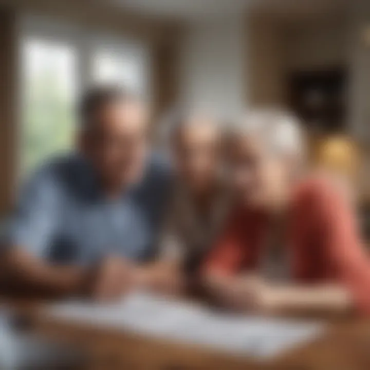 Senior couple reviewing home loan options