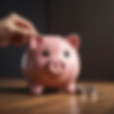 A piggy bank representing savings for surgery