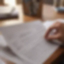 A close-up view of a student analyzing their loan documents