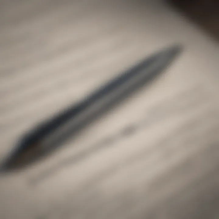 A close-up of a mortgage application form with a pen.