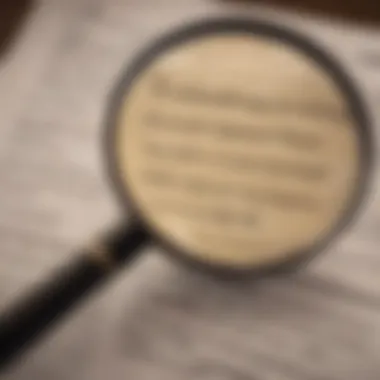 A magnifying glass over a list of business names