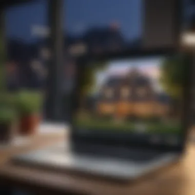 Mortgage Lenders Comparison A diverse range of mortgage lenders represented on a laptop screen