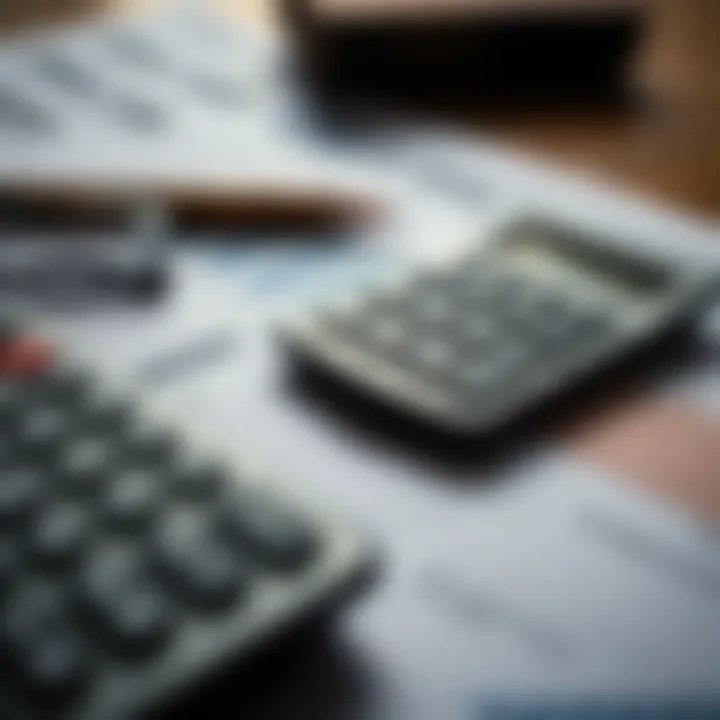 Analyzing Financial Considerations for Home Equity Loans Close-up of a calculator and financial documents reflecting loan considerations