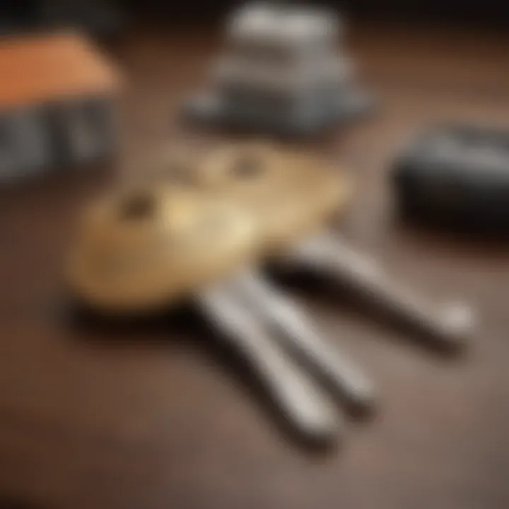 House keys on a table symbolizing new beginnings