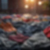 A vibrant assortment of gently used clothing ready for sale.