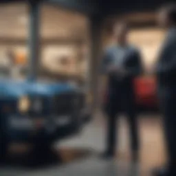A confident car buyer negotiating with a dealer