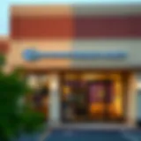 A close-up of a credit union building with a welcoming atmosphere