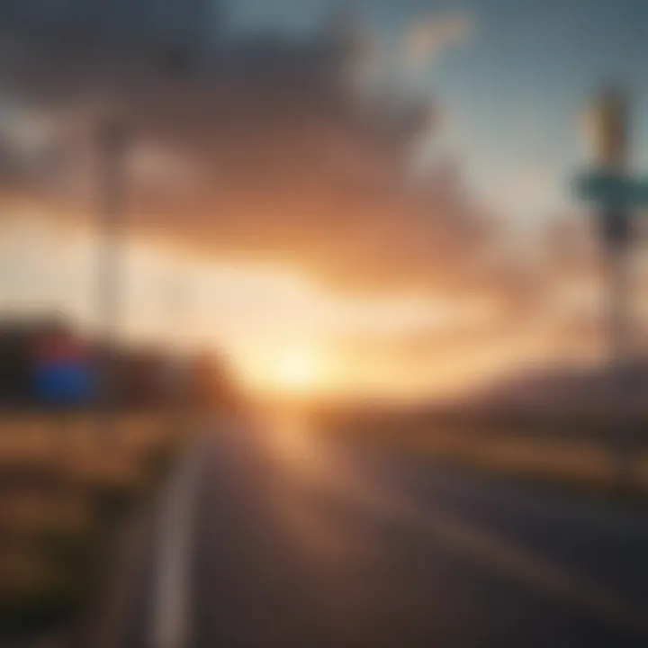 A road sign indicating different financial paths