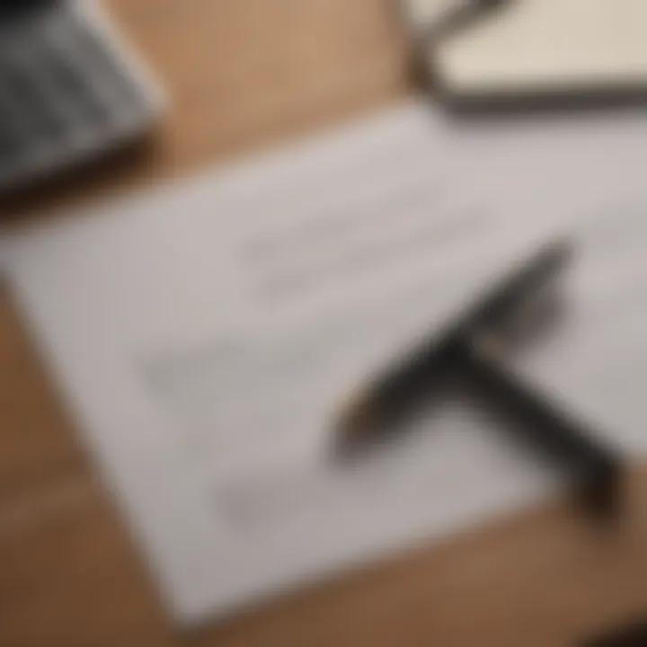 A mortgage document with a pen ready to sign