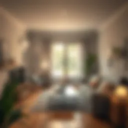 Illustration of a cozy home interior post-renovation