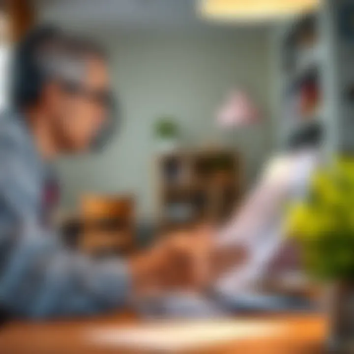 Empowered Financial Decisions A homeowner reviewing financial documents