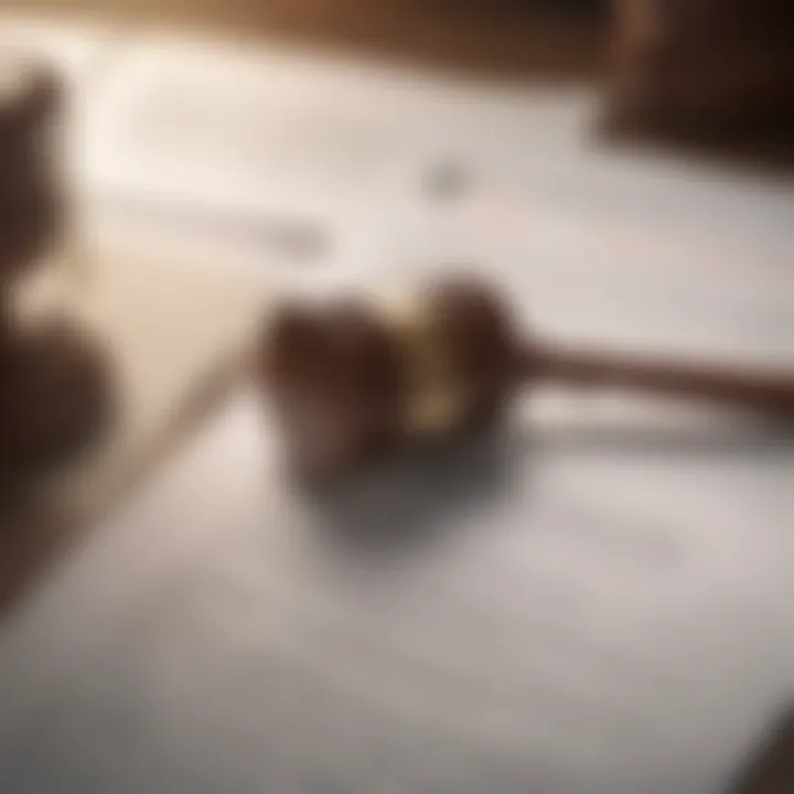 A legal document with a gavel symbolizing compliance and regulations.