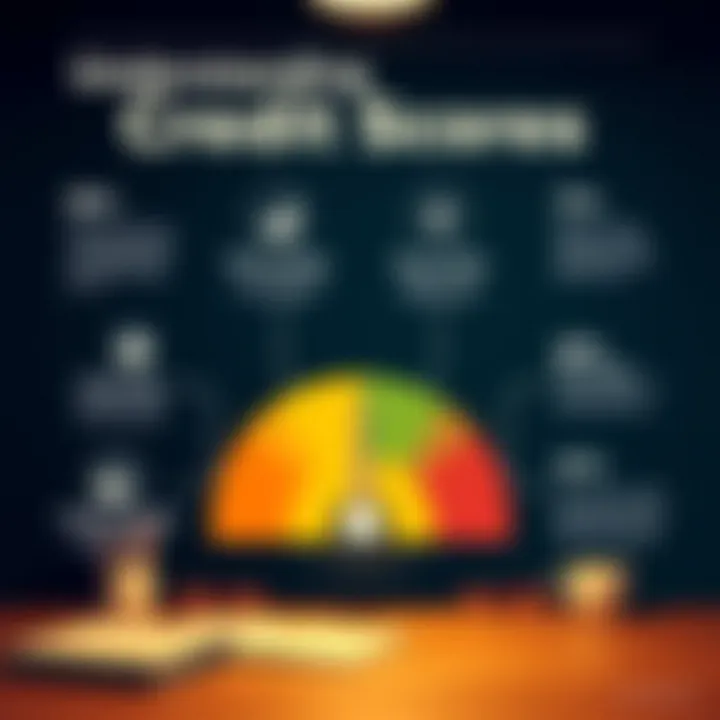Infographic illustrating credit scores