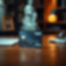 Elegant credit card on a wooden desk