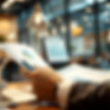 A professional reviewing financial documents