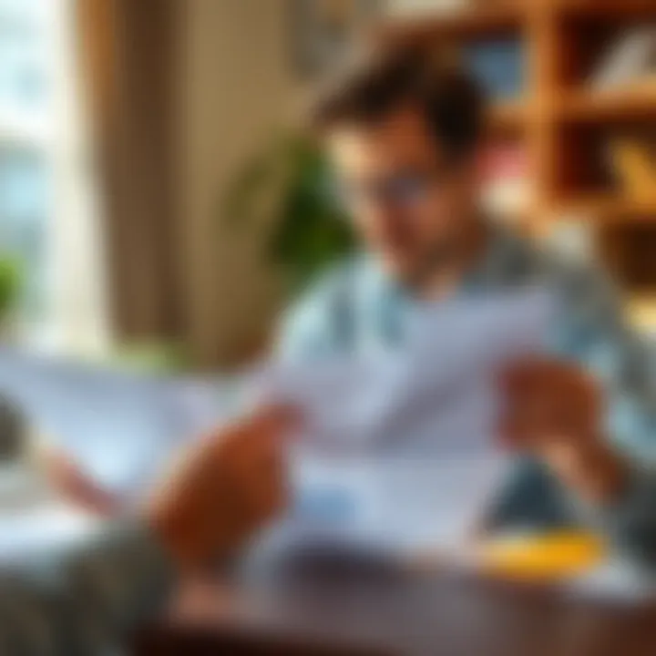 Home Loan Documentation Analysis Person analyzing home loan documents