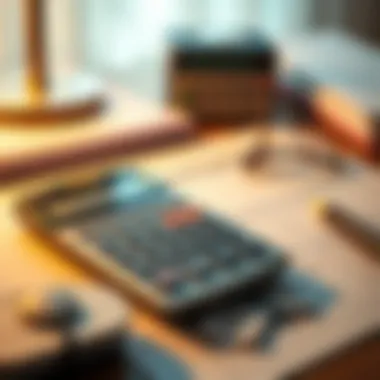A close-up of a calculator and financial documents on a desk
