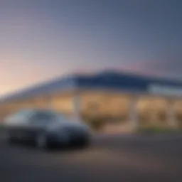 Navy Federal Credit Union logo on a car dealership background