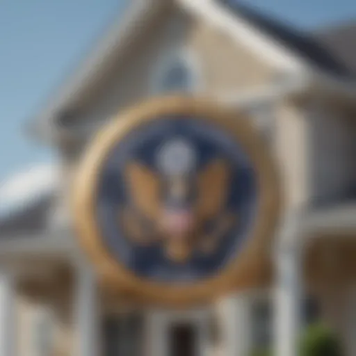 Navy Federal Credit Union's emblem with a house background